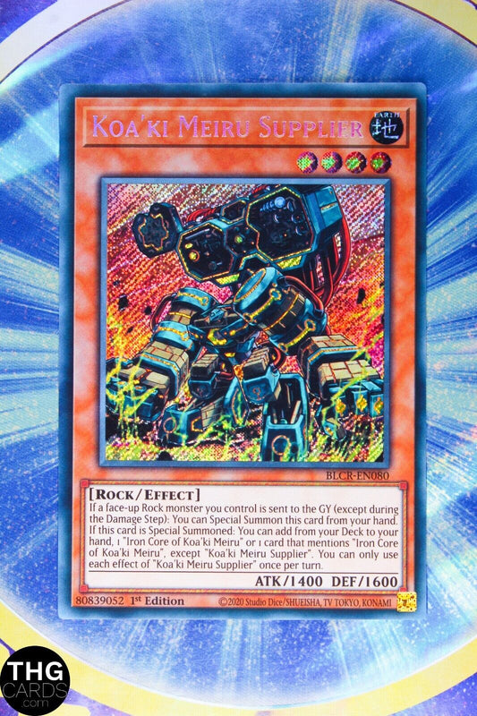 Koa'ki Meiru Supplier BLCR-EN080 1st Secret Rare Yugioh Card