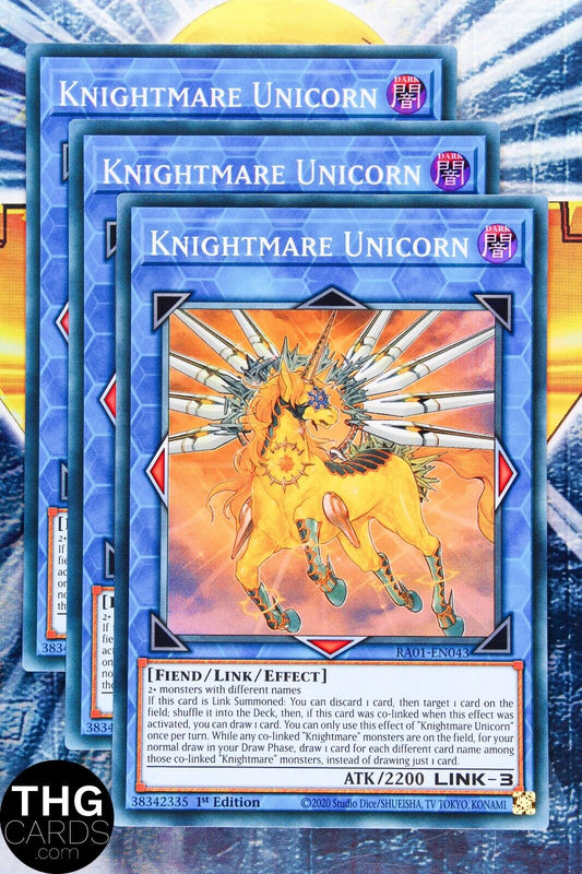 Knightmare Unicorn RA01-EN043 1st Ed Super Rare Yugioh Card Playset