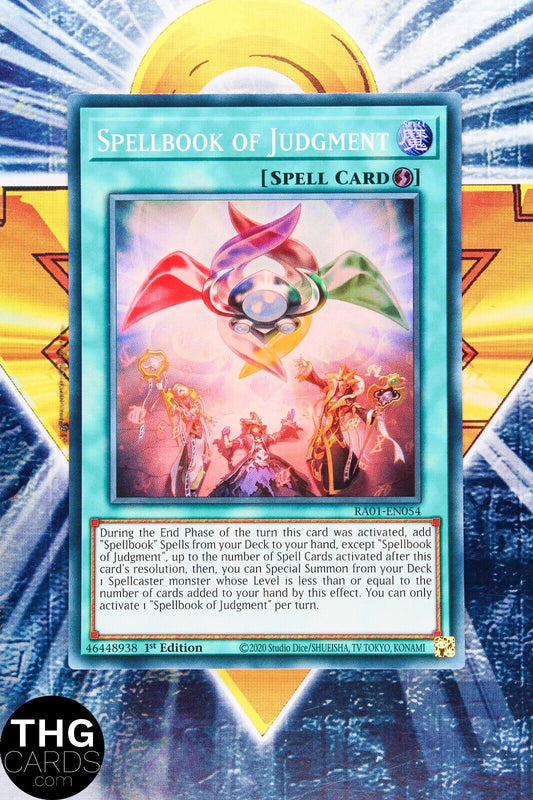 Spellbook of Judgment RA01-EN054 1st Edition Super Rare Yugioh Card