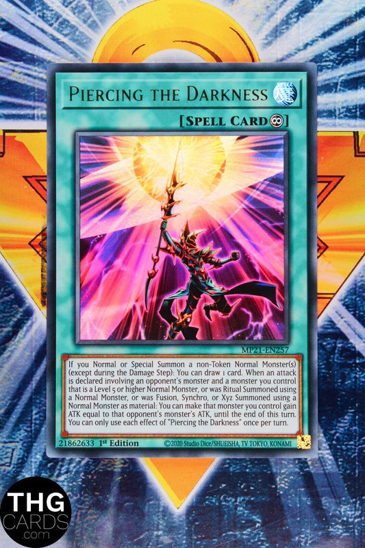 Piercing the Darkness MP21-EN257 1st Edition Ultra Rare Yugioh Card