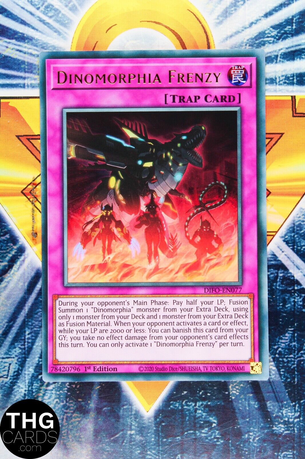 Dinomorphia Frenzy DIFO-EN077 1st Edition Ultra Rare Yugioh Card