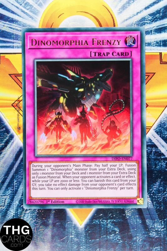 Dinomorphia Frenzy DIFO-EN077 1st Edition Ultra Rare Yugioh Card