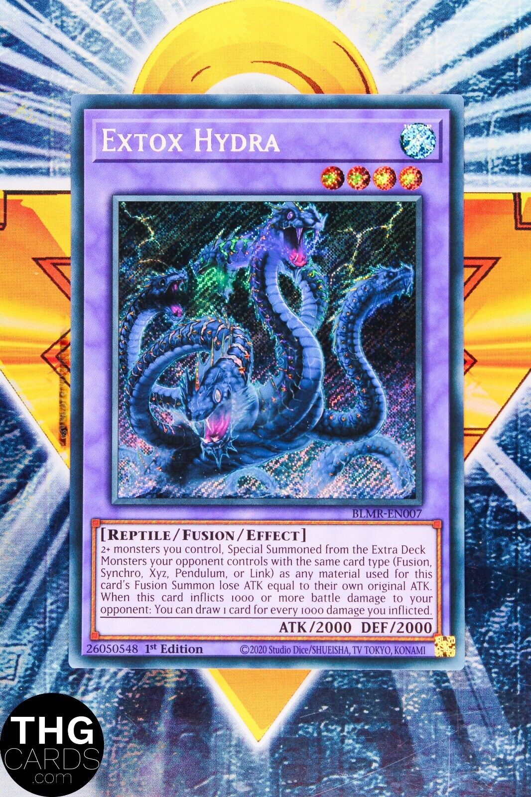 Extox Hydra BLMR-EN007 1st Edition Secret Rare Yugioh Card