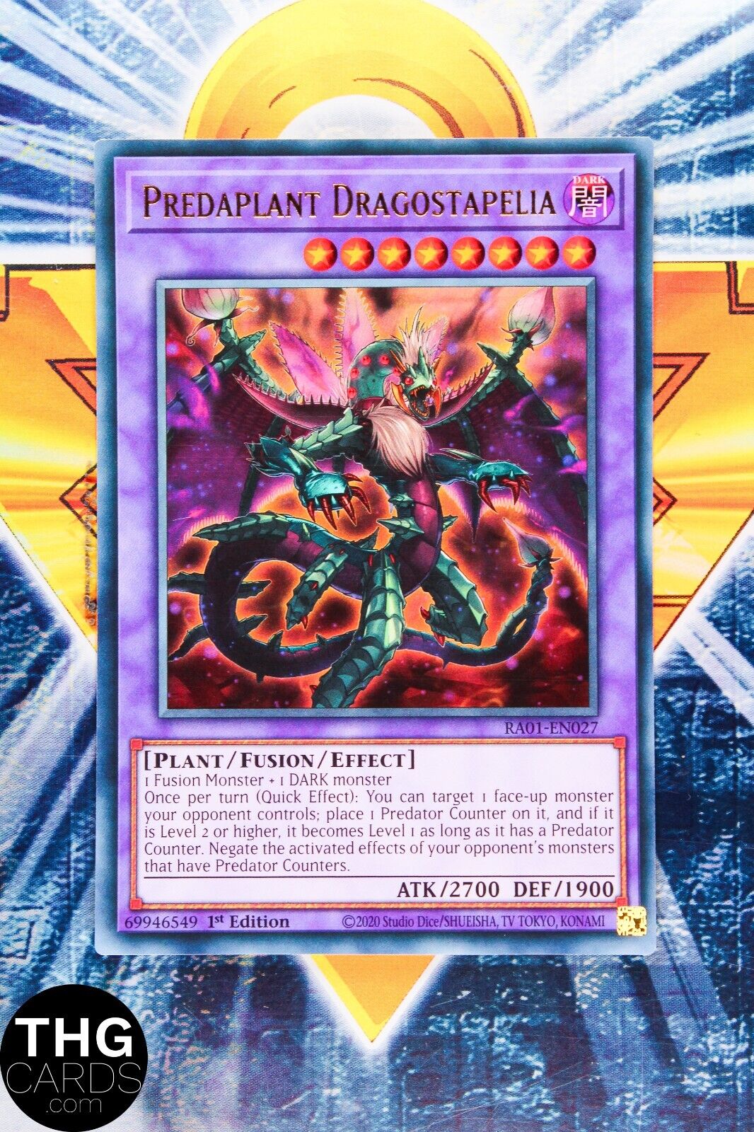 Predaplant Dragostapelia RA01-EN027 1st Ed Ultra Rare Yugioh Card