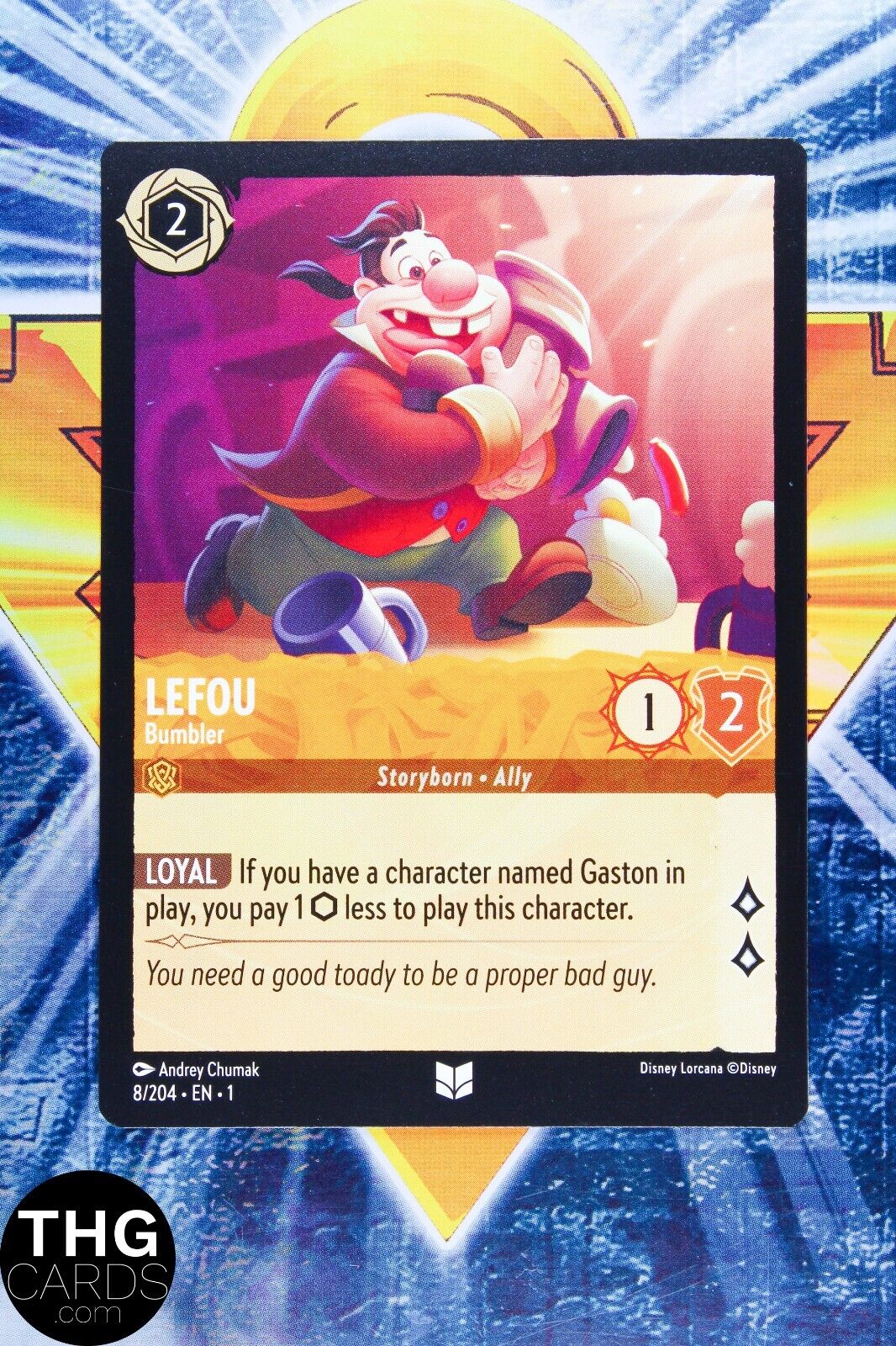 Lefou, Bumbler 8/204 Non Foil Uncommon Lorcana First Chapter Card