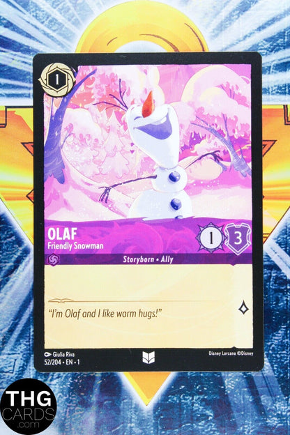 Olaf, Friendly Snowman 52/204 Non Foil Uncommon Lorcana First Chapter Card