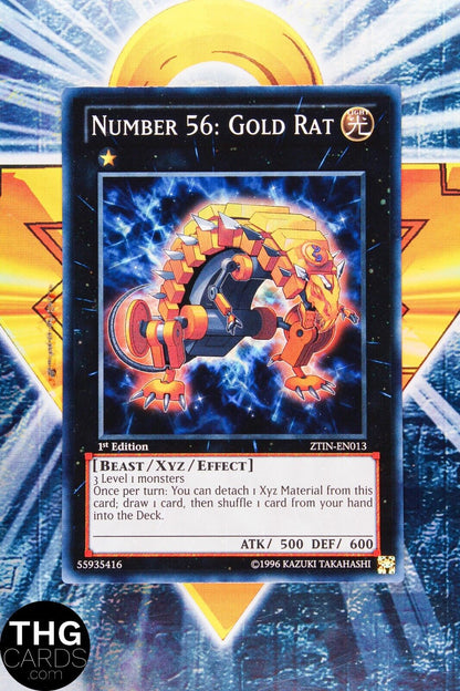 Number 56: Gold Rat ZTIN-EN013 1st Edition Super Rare Yugioh Card