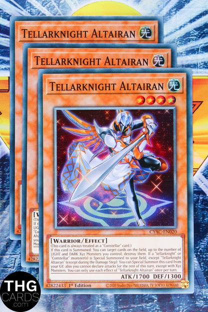 Tellarknight Altairan CYAC-EN020 1st Edition Super Rare Yugioh Card Playset