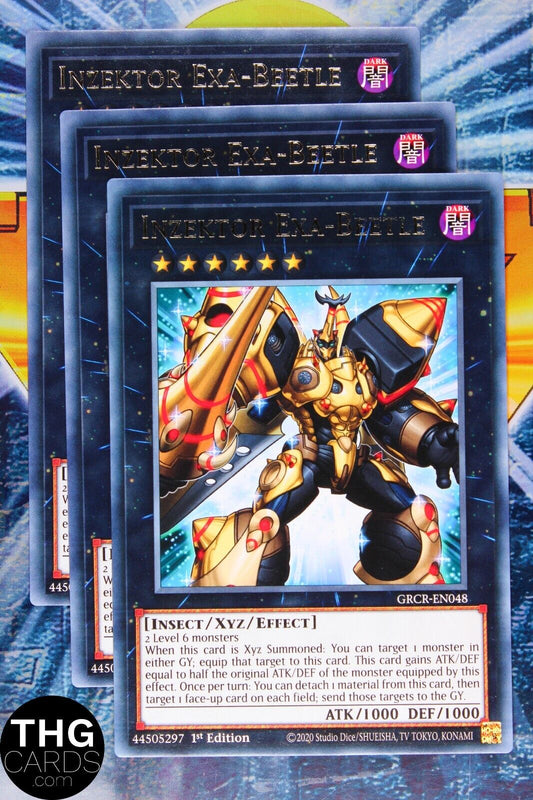 Inzektor Exa-Beetle GRCR-EN048 1st Edition Rare Yugioh Card Playset