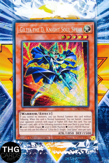 Giltia the D. Knight Soul Spear LDS3-EN137 Secret Rare Yugioh Card Sealed