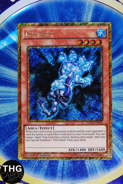 Ice Hand PGL3-EN023 1st Gold Secret Rare Yugioh Card