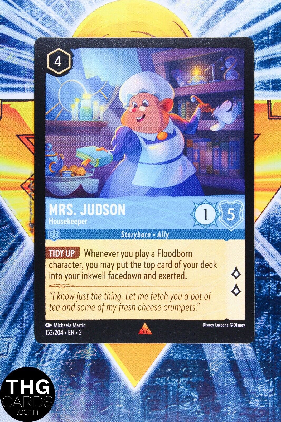 Mrs. Judson, Housekeeper 153/204 Rare Lorcana Rise of Floodborn Card ...