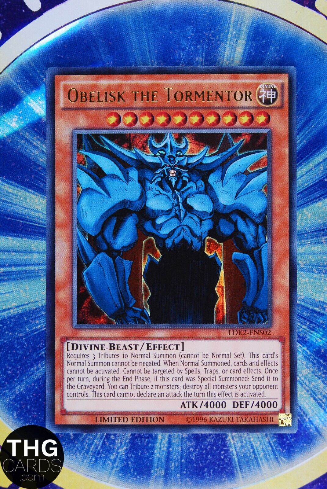 Obelisk the Tormentor LDK2-ENS02 Ultra Rare Yugioh Card