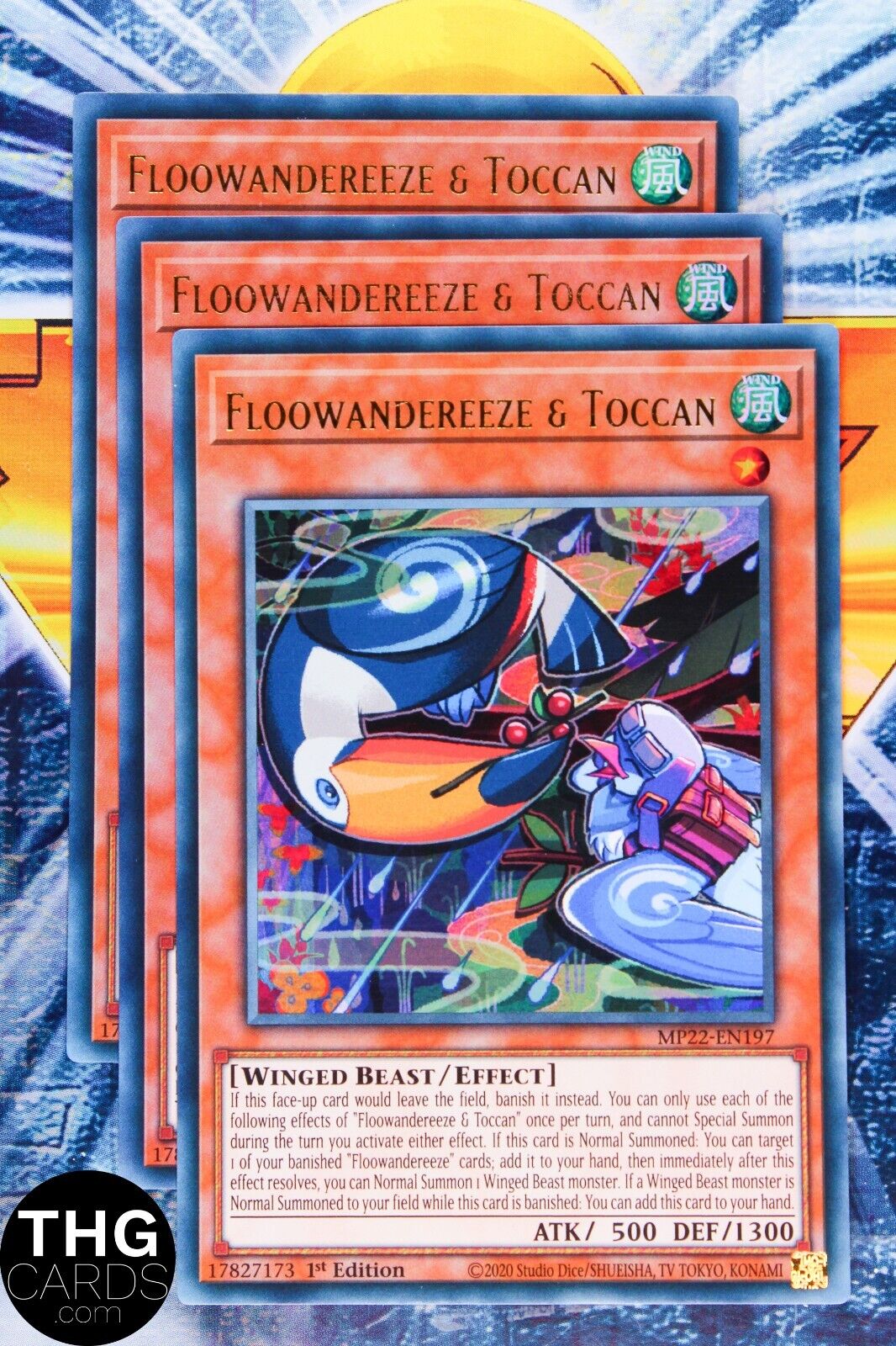 Floowandereeze & Toccan MP22-EN197 1st Edition Ultra Rare Yugioh Card Playset