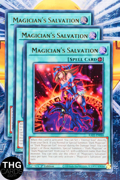 Magician's Salvation RA01-EN068 1st Edition Ultra Rare Yugioh Card Playset