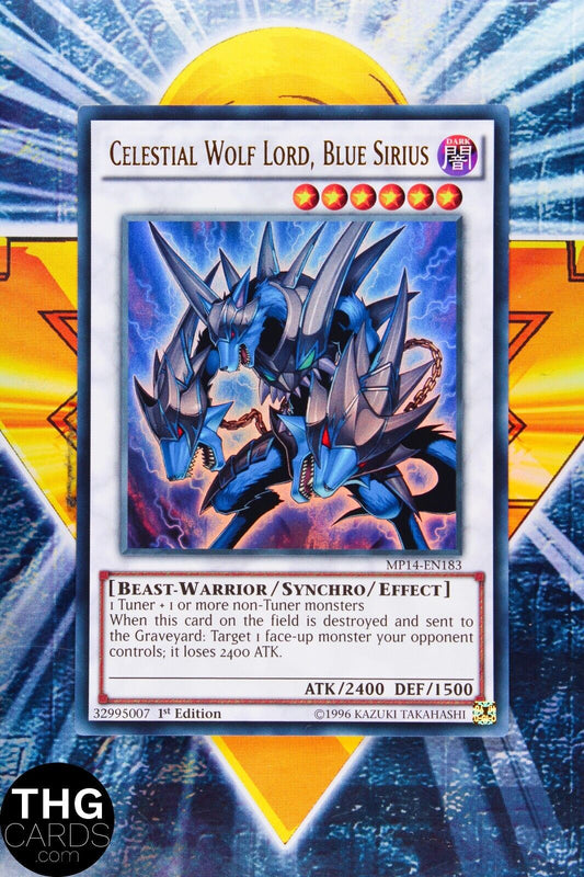 Celestial Wolf Lord, Blue Sirius MP14-EN183 1st Edition Ultra Rare Yugioh Card