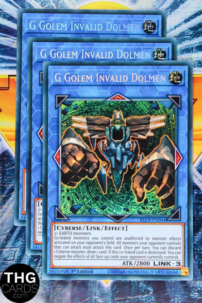 G Golem Invalid Dolem BLCR-EN044 1st Secret Rare Yugioh Card Playset