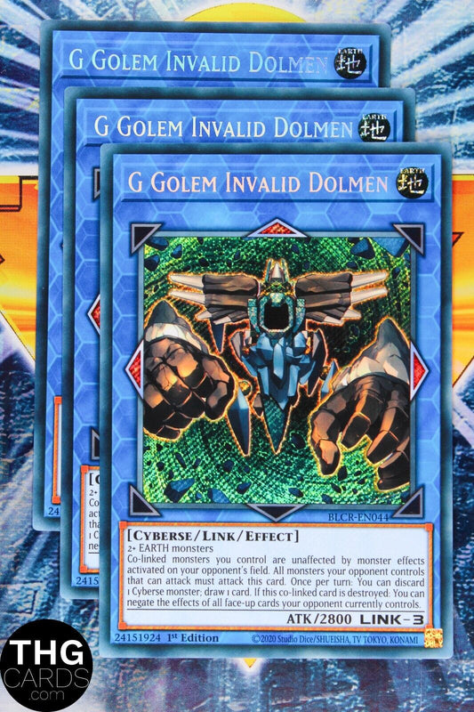 G Golem Invalid Dolem BLCR-EN044 1st Secret Rare Yugioh Card Playset