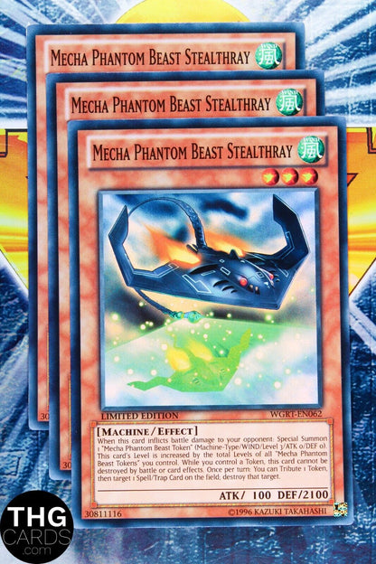 Mecha Phantom Beast Stealthray WGRT-EN062 Super Rare Yugioh Card Playset