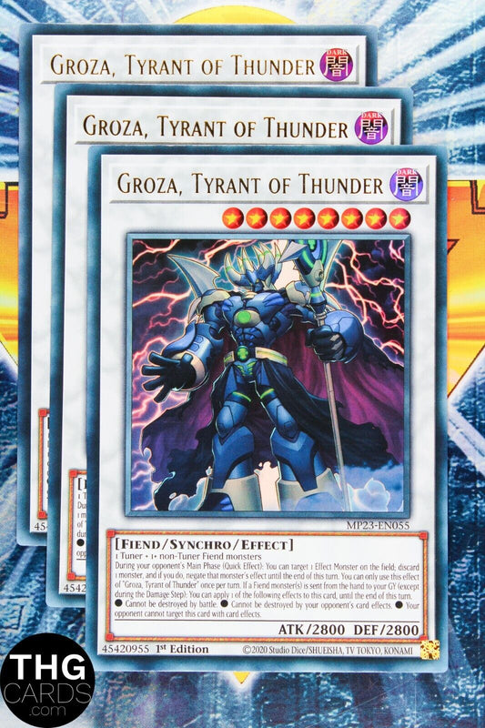 Groza, Tyrant of Thunder MP23-EN055 1st Edition Ultra Rare Yugioh Card Playset