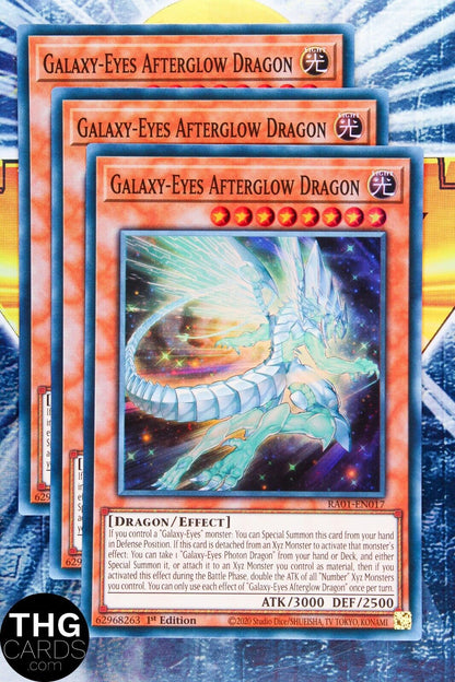 Galaxy-Eyes Afterglow Dragon RA01-EN017 1st Ed Super Rare Yugioh Card Playset