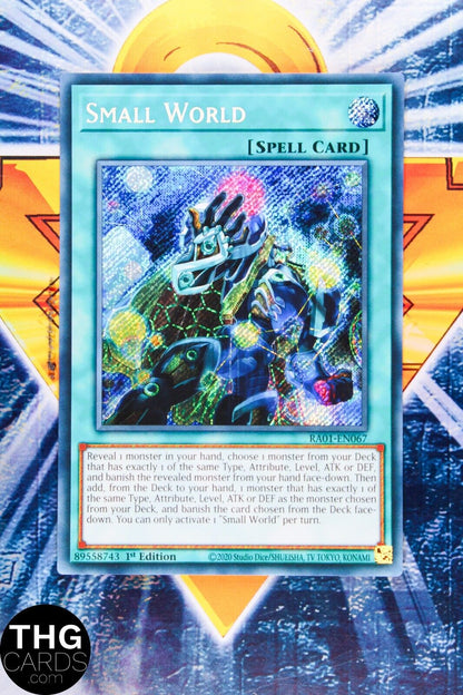 Small World RA01-EN067 1st Edition Secret Rare Yugioh Card