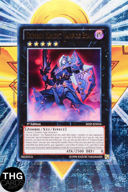 Crimson Knight Vampire Bram SHSP-EN054 1st Edition Ultra Rare Yugioh Card