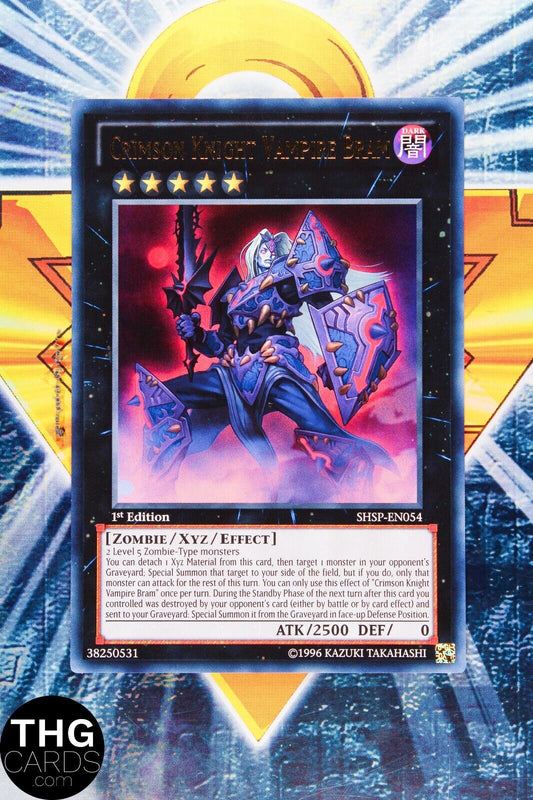 Crimson Knight Vampire Bram SHSP-EN054 1st Edition Ultra Rare Yugioh Card