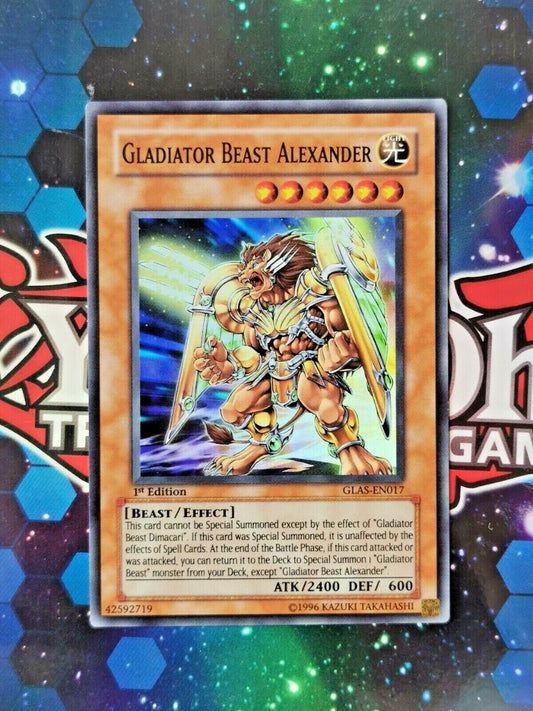 Gladiator Beast Alexander GLAS-EN017 1st Edition Super Rare Yugioh Card NM