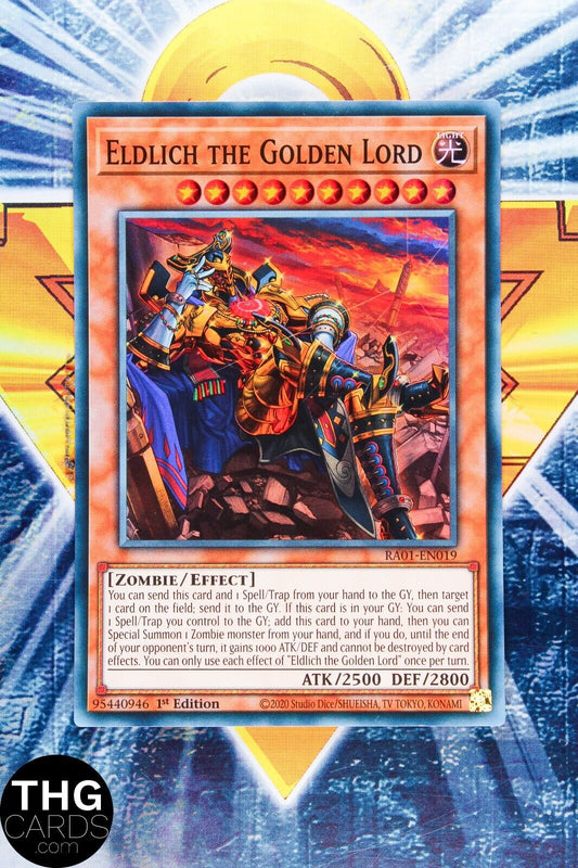 Eldlich the Golden Lord (Alt) RA01-EN019 1st Edition Super Rare Yugioh Card