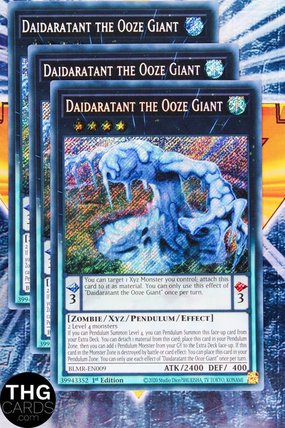 Daidaratant The Ooze Giant BLMR-EN009 Secret Rare Yugioh Card Playset