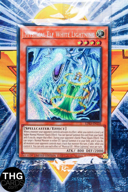 Mystical Elf White Lightning LDS3-EN135 Secret Rare Yugioh Card Sealed