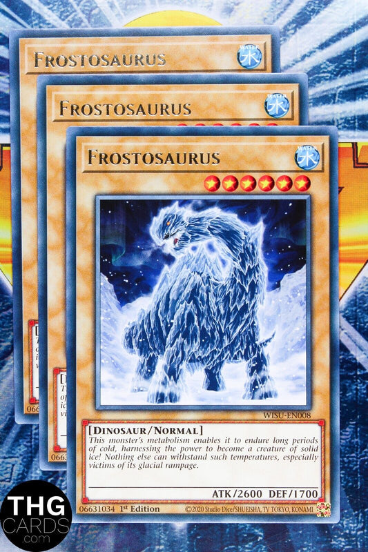 Frostosaurus WISU-EN008 1st Edition Rare Yugioh Card Playset