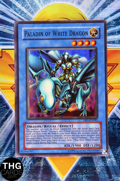 Paladin of White Dragon DR1-EN081 Super Rare Yugioh Card