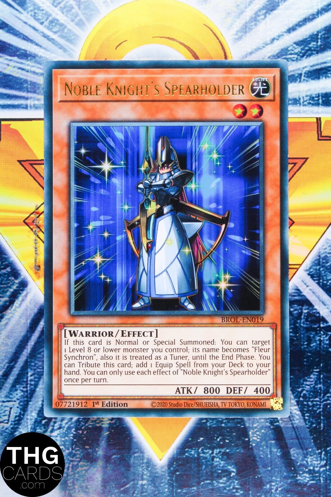 Noble Knight's Spearholder BROL-EN019 1st Edition Ultra Rare Yugioh Card