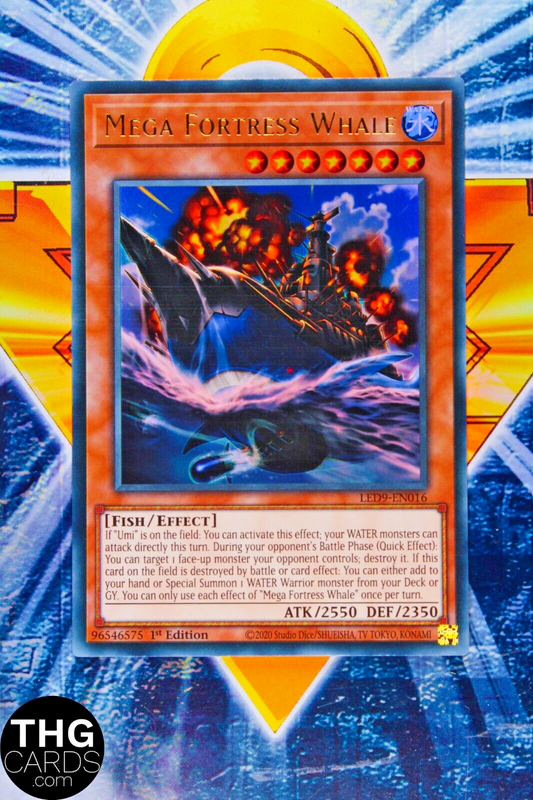 Mega Fortress Whale LED9-EN016 1st Edition Ultra Rare Yugioh Card