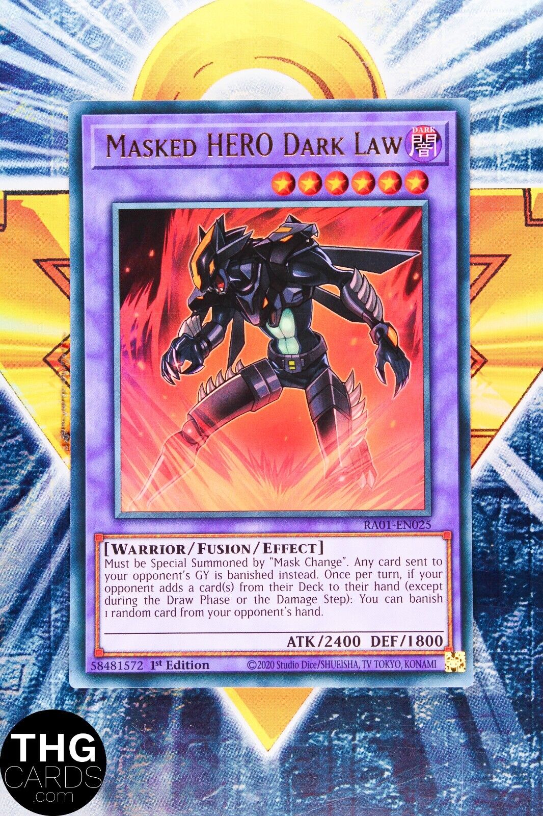 Masked HERO Dark Law RA01-EN025 1st Edition Ultra Rare Yugioh Card