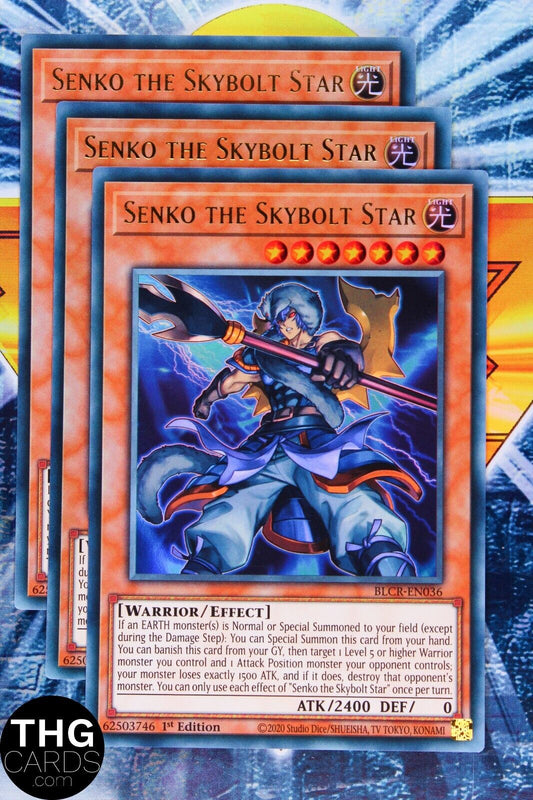 Senko the Skybolt Star BLCR-EN036 1st Edition Ultra Rare Yugioh Playset