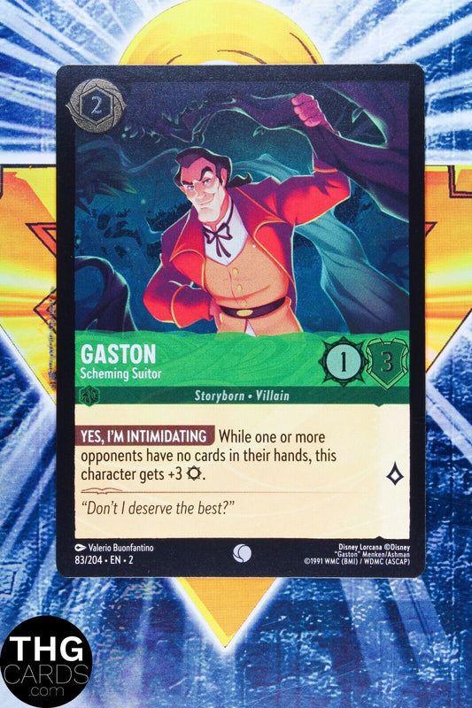 Gaston, Scheming Suitor 83/204 Foil Common Lorcana Rise Floodborn Card