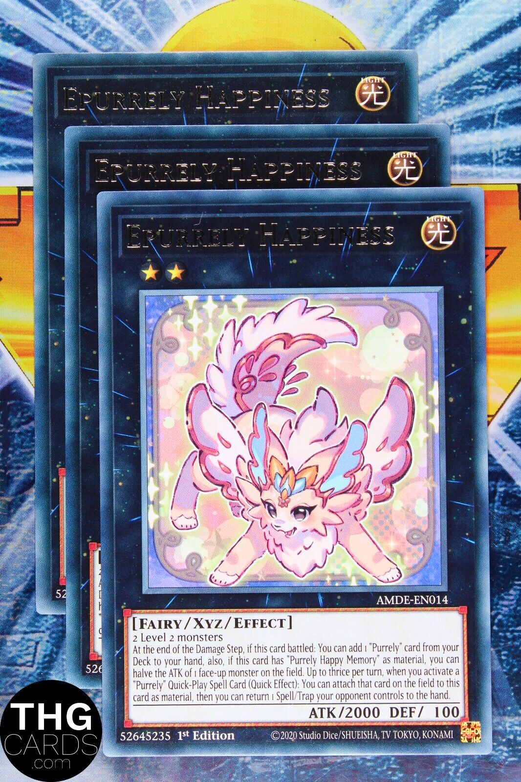 Epurrely Happiness AMDE-EN014 1st Edition Rare Yugioh Card Playset