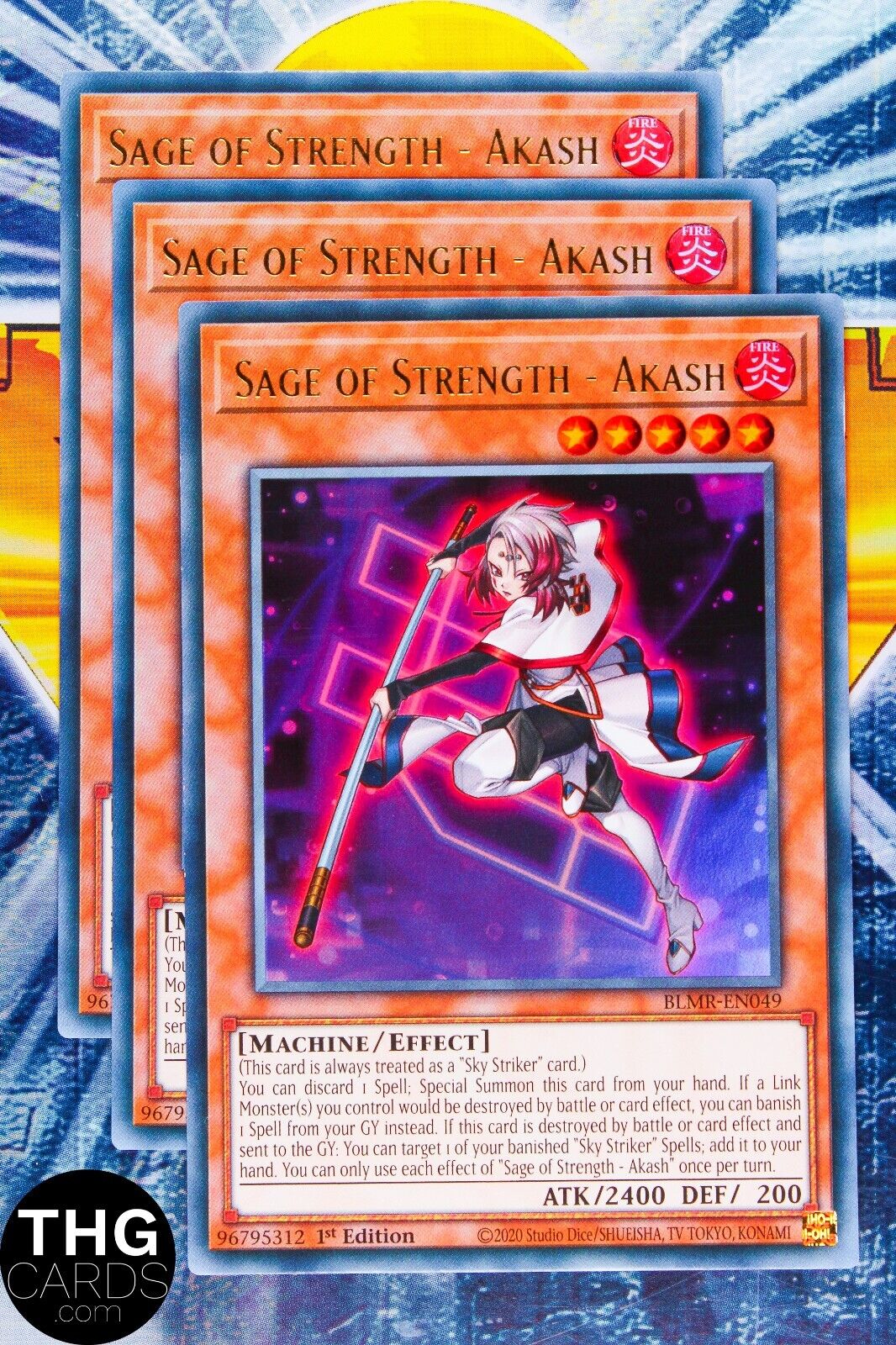 Sage of Strength - Akash BLMR-EN049 1st Edition Ultra Rare Yugioh Card Playset