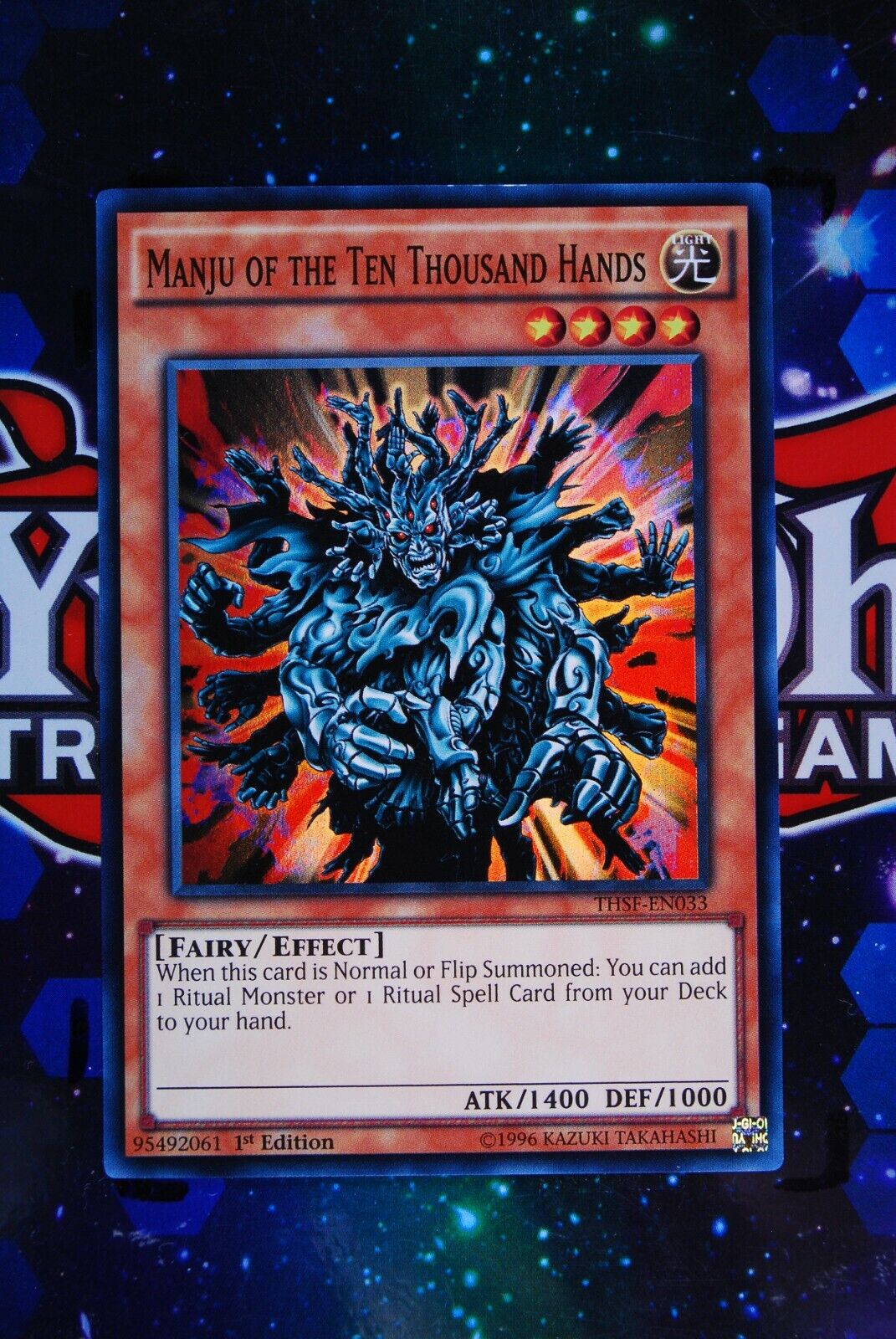 Manju of the Ten Thousand Hands THSF-EN033 1st Edition Super Rare Yugioh Card