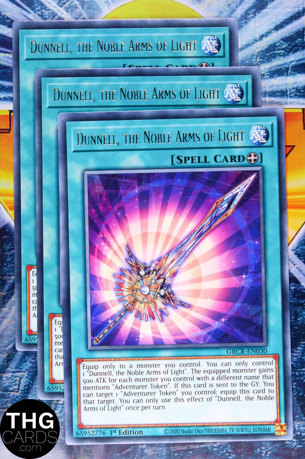 Dunnell the Noble Arms of Light GRCR-EN030 1st Edition Rare Yugioh Card Playset