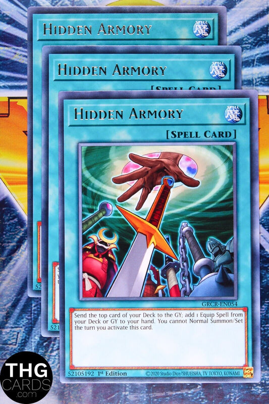 Hidden Armory GRCR-EN054 1st Edition Rare Yugioh Card Playset