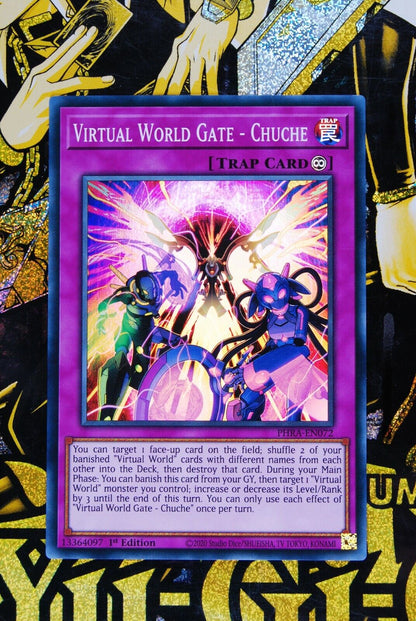 3 x Virtual Wold Gate - Chuche PHRA-EN072 1st Ed Super Rare Yugioh Card Playset