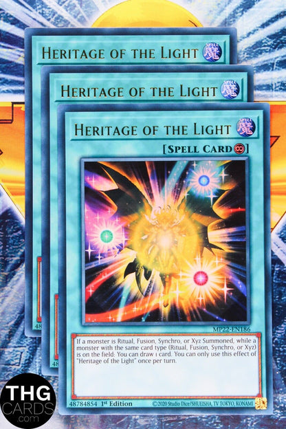 Heritage of the Light MP22-EN186 1st Edition Ultra Rare Yugioh Card Playset