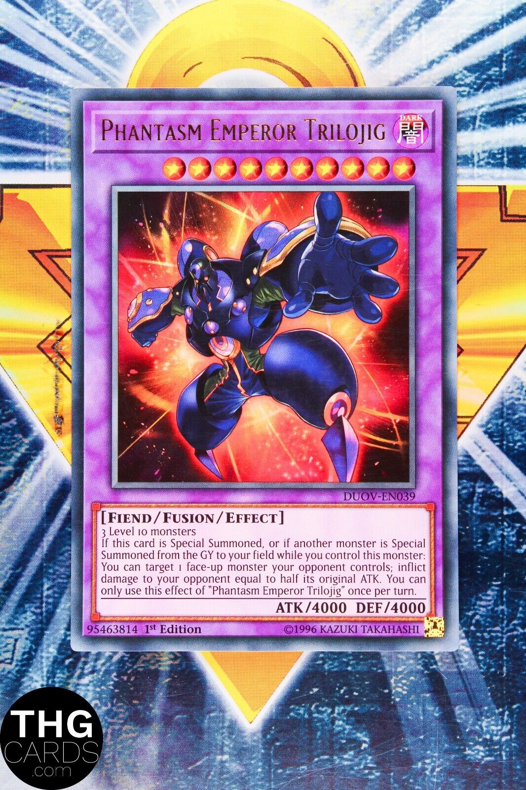 Phantasm Emperor Trilojig DUOV-EN039 1st Edition Ultra Rare Yugioh Card