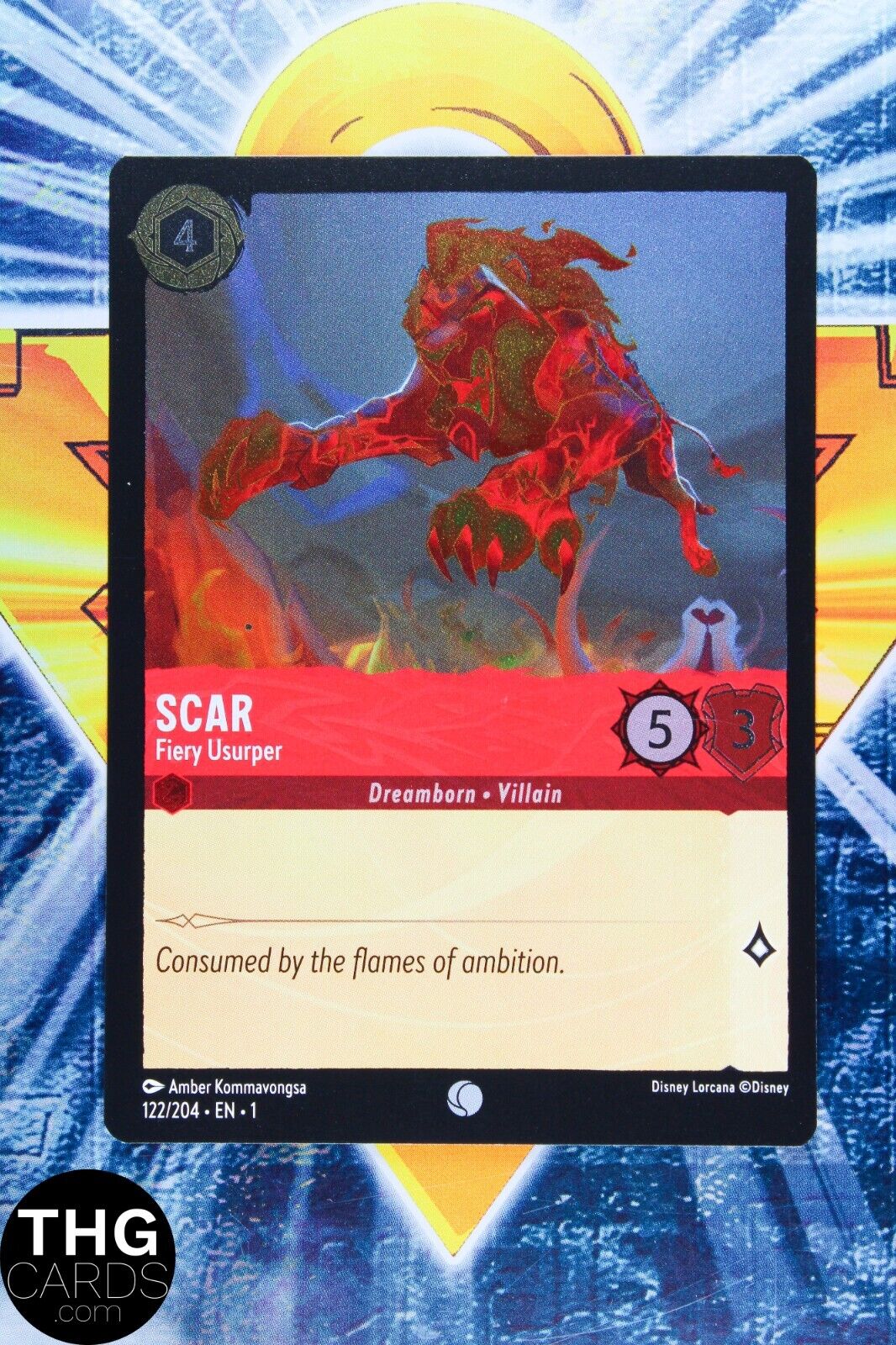 Scar, Fiery Usurper 122/204 Foil Common Lorcana First Chapter Card