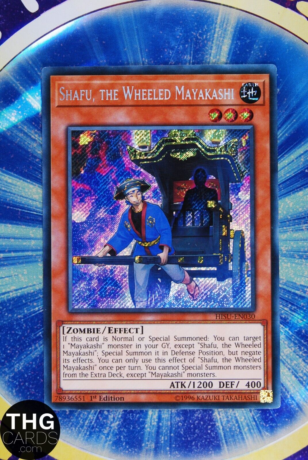 Shafu, the Wheeled Mayakashi HISU-EN030 1st Edition Secret Rare Yugioh Card