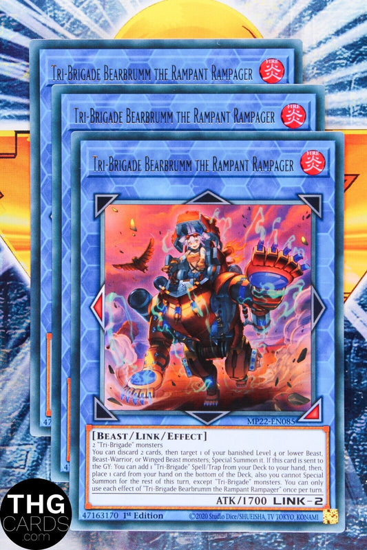 Tri-Brigade Bearbrumm the Rampant Rampager MP22-EN085 Ultra Rare Yugioh Playset